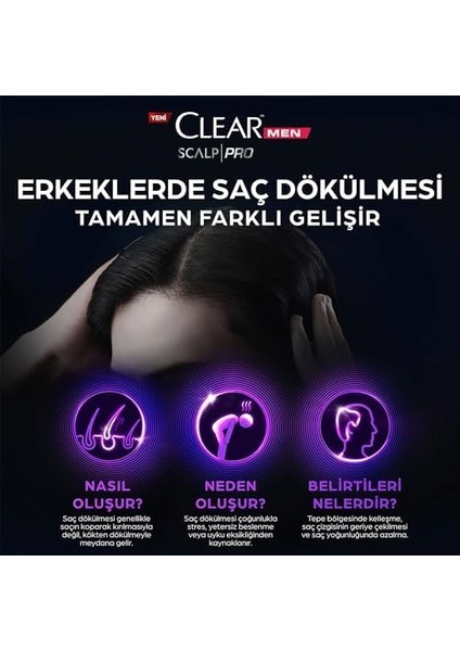 Clear Men Scalp Pro Güçlendirici Şampuan Saç Dökülmesine ve Kepeğe Karşı Etkili 300 ml modelleri