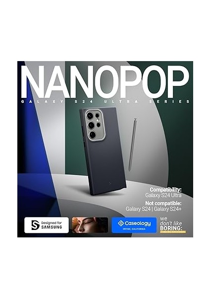 Caseology Galaxy S24 Ultra ile Uyumlu Kılıf Nano Pop Black Sesame - ACS07320 fiyatları