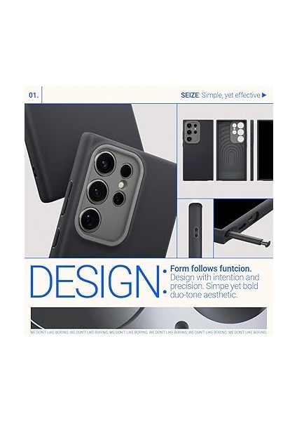 Caseology Galaxy S24 Ultra ile Uyumlu Kılıf Nano Pop Black Sesame - ACS07320 modelleri