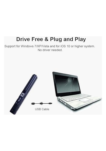 Iscan Taşınabilir Tarayıcı Mini El Belge Tarayıcı A4 Kitap Tarayıcı Jpg ve Pdf Formatı 300/600/900 Dpı fiyatları