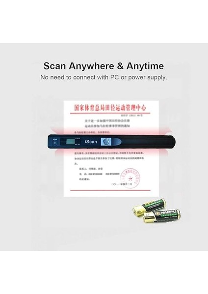 Iscan Taşınabilir Tarayıcı Mini El Belge Tarayıcı A4 Kitap Tarayıcı Jpg ve Pdf Formatı 300/600/900 Dpı modelleri
