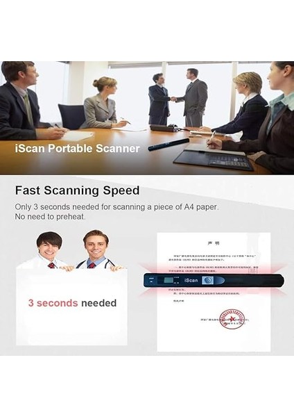 Iscan Taşınabilir Tarayıcı Mini El Belge Tarayıcı A4 Kitap Tarayıcı Jpg ve Pdf Formatı 300/600/900 Dpı fırsatları
