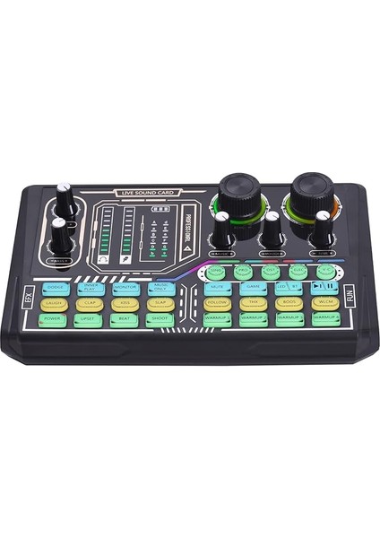 Ses Kartı Youtube Kick Podcast ve Yayıncı, Ses Kartı, Dj Mikser, Taşınabilir Podcast Prodüksiyon Stüdyosu, Canlı Yayın, Kayıt, Oyun Için Kondenser Ses Kartlı Mikrofon Mikseri P16