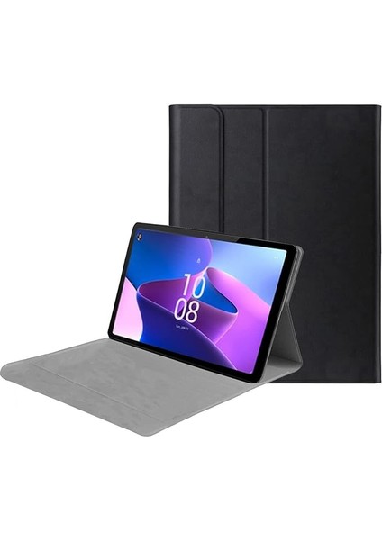Lenovo Tab M10 Plus TB125FU 10.61 Inch (3.nesil) ile Uyumlu Sleeve Serisi Mıknatıs Kapak Standlı Kılıf - Siyah AL3319