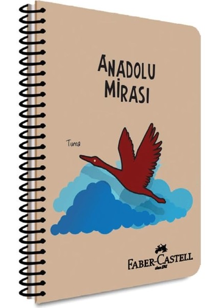 Anadolu Mirası Spiralli Defter, A4, 100 Yaprak, 70G Kağıt, Kareli, Dayanıklı Kapak, Kolay Açılan Spiral Cilt, Asorti Kapak Tasarımı