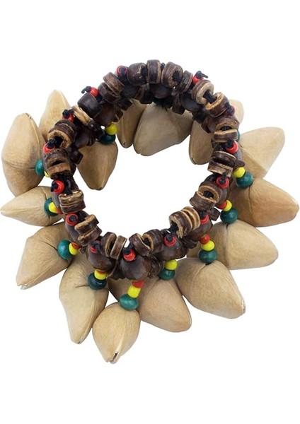 Djembe Afrika Davul Conga Perküsyon Aksesuarları Için El Yapımı Fındık Kabuk Bilezik El Zili