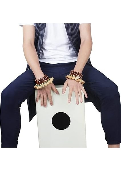 Djembe Afrika Davul Conga Perküsyon Aksesuarları Için El Yapımı Fındık Kabuk Bilezik El Zili indirimleri