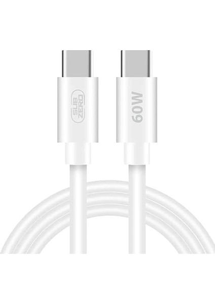 A53 A54 A55 A72 A73 Uyumlu Hızlı Şarj Kablosu Type-C - Type-C Şarj Kablosu 60W