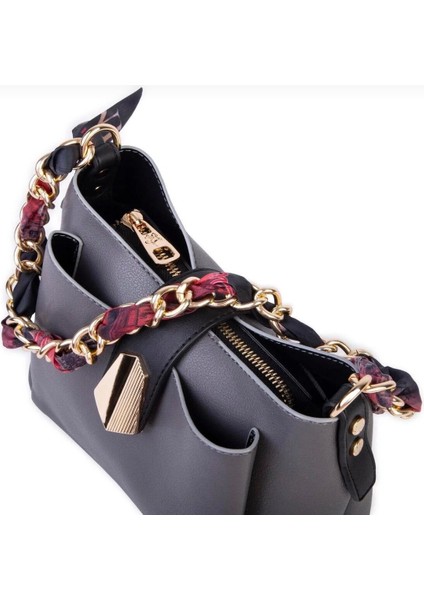 Vera Çanta Nas Bag Kadın Zincirli Fularlı Şık Omuz ve Postacı Çantası modelleri