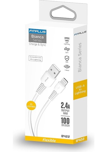 Bianca B422 USB - iPhone Lightning Flex Şarj Kablosu 2.4A 1mt indirimleri
