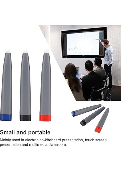 Dokunmatik Ekran Kalemi, 3 Adet Yazı Kalemi Kızılötesi Elektronik Beyaz Tahta Dokunmatik Evrensel Aktif Interaktif Akıllı Beyaz Tahta Dokunmatik Ekran Kalem Beyaz fiyatları