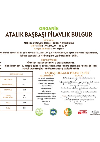 Atalık Başbaşı Pilavlık Bulgur - 5 Kilo modelleri