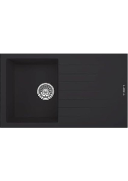 LX-860 Rio Tezgah Üstü Damlalıklı Granit Eviye Siyah