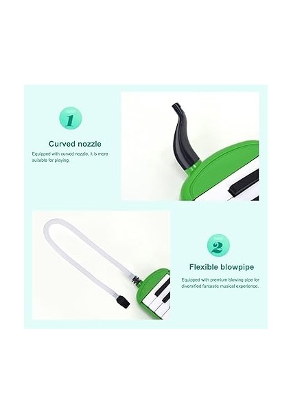 Adet Melodika Tüp, Uzun Esnek Plastik Melodika Tüpü Pianica Melodica Için Ağızlık ile Değiştirme modelleri