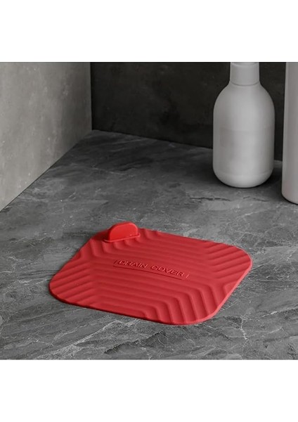 Siyah Renk Kare Kötü Koku Önleyici Silikon Mat Banyo Mutfak Lavabo Balkon Gider Tıpası Kapağı modelleri