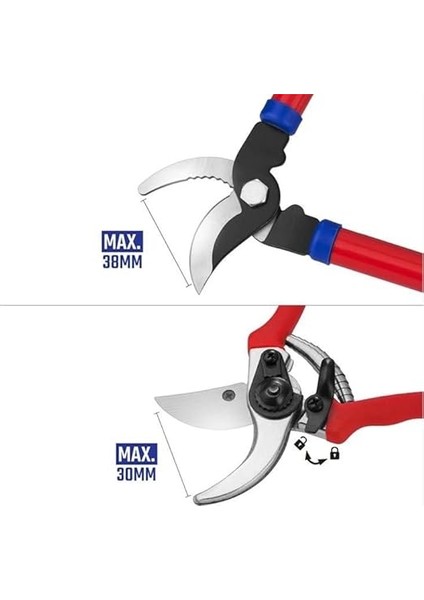 WP204500 2’li Profesyonel Bağ Bahçe Dal Budama Makası Seti fiyatları