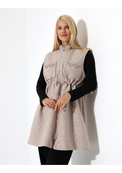 Kadın Fermuar Kapama Mütevazı Büyük Beden Yelek fırsatları