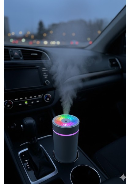 KT-H04 Beyaz Oto Içi Ofis Ev Hava Nemlendirici Işıklı Buhar Koku Makinası