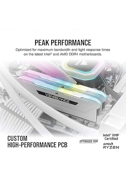 Vengeance Rgb Pro Sl 32GB (2X16GB) 3200MHZ CL16 1.35V Ddr4 Ram, Beyaz (CMH32GX4M2E3200C16W) fırsatları