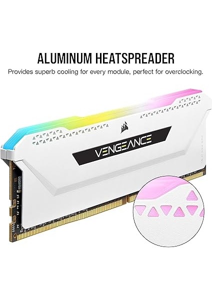 Vengeance Rgb Pro Sl 32GB (2X16GB) 3200MHZ CL16 1.35V Ddr4 Ram, Beyaz (CMH32GX4M2E3200C16W) indirimleri