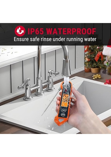 TP19H Dijital Et Termometresi, Çok Yönlü Arkadan Aydınlatmalı ve Hareket Algılayıcı Mutfak Pişirme Gıda Termometresi Barbekü Izgara Sigara Içen Yağ Kızartma Şekeri Anında Okuma Termometresi fırsatları