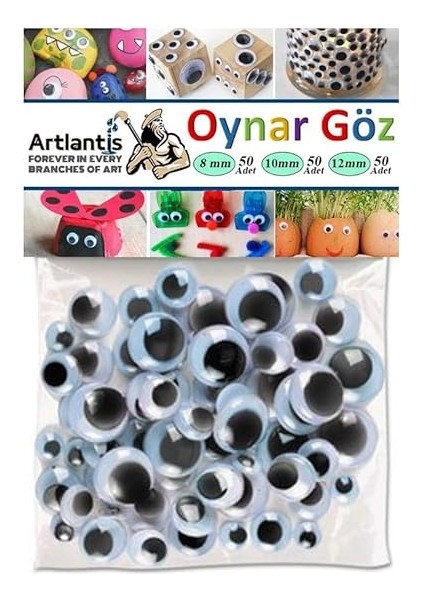Göz Seti Siyah 8 mm 10 mm 12 mm 150 Li 1 Paket Oynayan Göz Karışık Hobi Tasarım Anasınıfı Kreş Etkinlik Elişi fiyatları