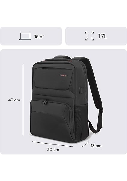 Business x MCC-805 15.6 Inç Laptop Sırt Çantası, Mackbook Sırt Çantası, USB Şarj Portlu Bilgisayar ve Notebook Çantası, Kadın Erkek Bilgisayar Iş Çantası, Üniversite Okul Çantası, Siyah fiyatları
