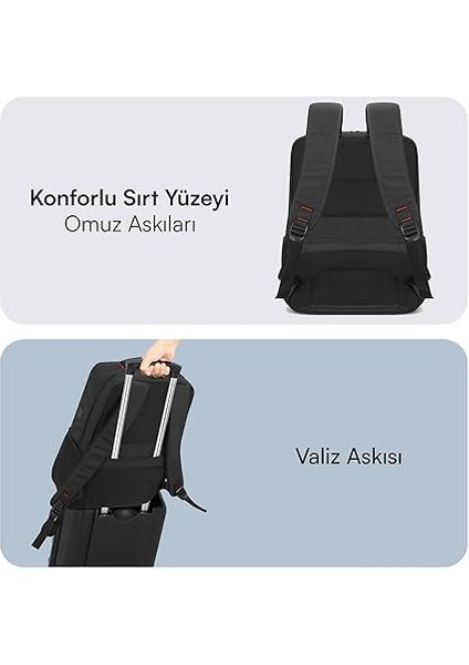 Business x MCC-805 15.6 Inç Laptop Sırt Çantası, Mackbook Sırt Çantası, USB Şarj Portlu Bilgisayar ve Notebook Çantası, Kadın Erkek Bilgisayar Iş Çantası, Üniversite Okul Çantası, Siyah modelleri