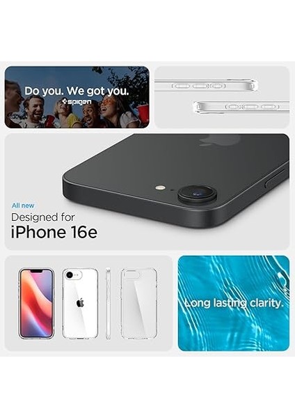 iPhone 16E ile Uyumlu Ince Kılıf Ultra Hybrid Sararma Karşıtı Duraclear Hava Kanalı Teknolojisi Askeri Sınıf Koruma Crystal Clear Şeffaf Kapak - ACS09160 fiyatları