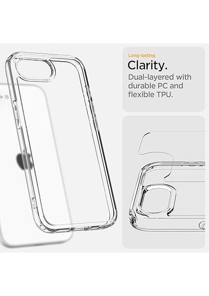 iPhone 16E ile Uyumlu Ince Kılıf Ultra Hybrid Sararma Karşıtı Duraclear Hava Kanalı Teknolojisi Askeri Sınıf Koruma Crystal Clear Şeffaf Kapak - ACS09160 indirimleri