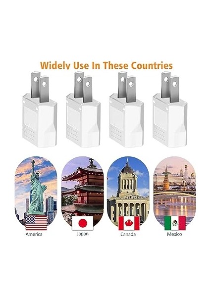 Adet Abd Adaptörü, Ab Avrupa Fransa'dan Abd/amerika/abd/çin/japonya/kanada/meksika Beyaz, Tip A Adaptör fiyatları