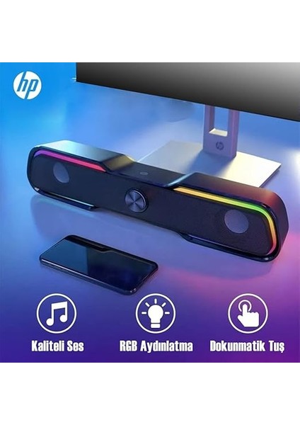 Bilgisayar DHE-6002 Için Soundbar 2X3W Gaming Rgb fırsatları