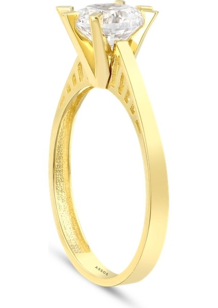 Altın Tektaş Yüzük - 14K