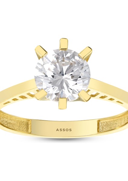 Altın Tektaş Yüzük - 14K