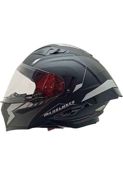 935 Çene Açılır Mat Siyah Gri Kask fırsatları