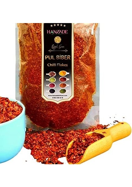Hanzade Bitkisel Pul Biber Ince Orta Acılı 1 kg fiyatları
