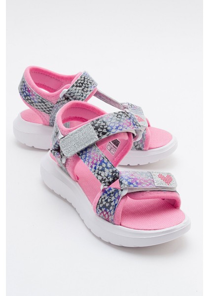 Kız Çocuk Gümüş Anatomik Hafif Spor Sandalet