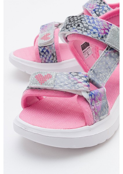 Kız Çocuk Gümüş Anatomik Hafif Spor Sandalet