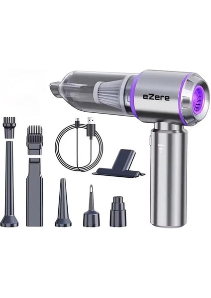 16000PA Güçlü Portatif Taşınabilir Vakumlu Kablosuz Üflemeli Mini Araç Süpürgesi