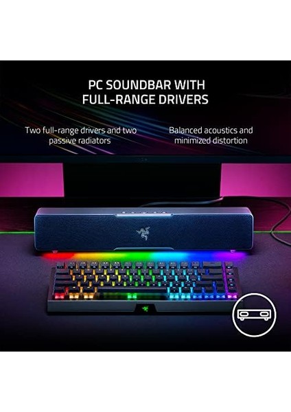 Leviathan V2 x - Pc Oyun Soundbar'ı (Tam Aralıklı Sürücüler, Kompakt Masaüstü Form Faktörü, USB Tip C Güç ve Ses Dağıtımı, Bluetooth 5.0) Siyah fiyatları