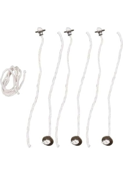 Kopçalı Kandil Fitili Ip Kalınlığı 3 mm 6 Adet Set 1 Metre Yedekli Fitil fiyatları