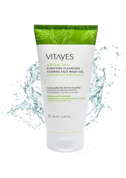 Yüz Temizleme Jeli Akne Siyah Noktaya Yatkın Ciltler Için Yeşil Çay Özlü, 150 ml