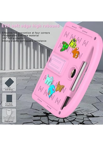 Honor Pad 9 Için Kılıf, Stand Özelliği Pc Çizilmez Koruyucu Çocuklar Kılıf Kolu Ile-Pembe fırsatları