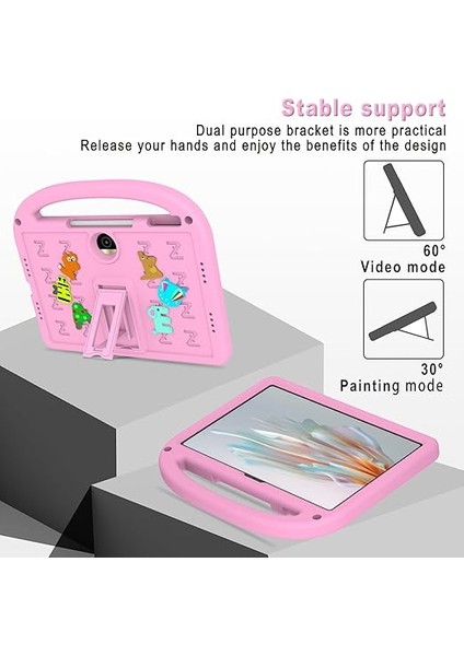 Honor Pad 9 Için Kılıf, Stand Özelliği Pc Çizilmez Koruyucu Çocuklar Kılıf Kolu Ile-Pembe indirimleri