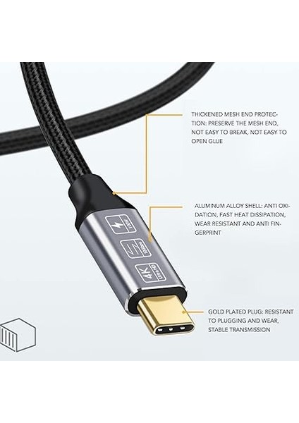 3.1 Gen 2 Kablo USB Kablosu 100W 10GBPS Veri Senkronizasyonu Ev Için Geniş Uyumluluk (1 M / 3,3 Ft) fiyatları