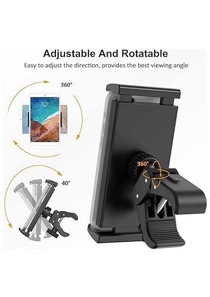 Dönen Bisiklet, 360° Döndürme Evrensel Tablet Bilgisayar Standı, iPad Pro Air Mini 4,6 Inç - 12,9 Inç Tablet Akıllı Telefon Tutucu modelleri