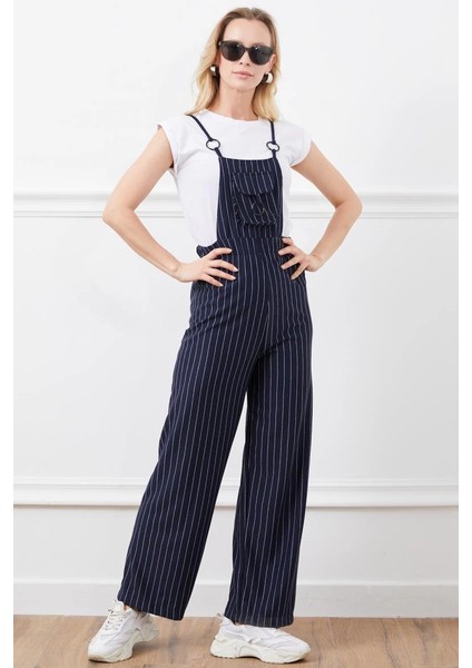 Ip Askılı Beli Lastikli Tulum