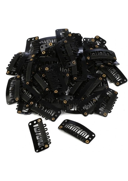 Çıt Çıt Klipsi Küçük - 10 Adet - Siyah