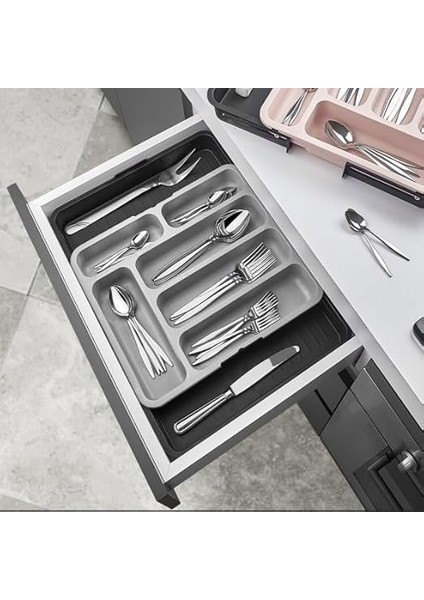 Kaşıklık Çekmece Içi Ayarlanabilir Açılabilir Bıçak Kaşık Çatal Çekmece Içi Düzenleyici Kayar Kaşıklık fiyatları