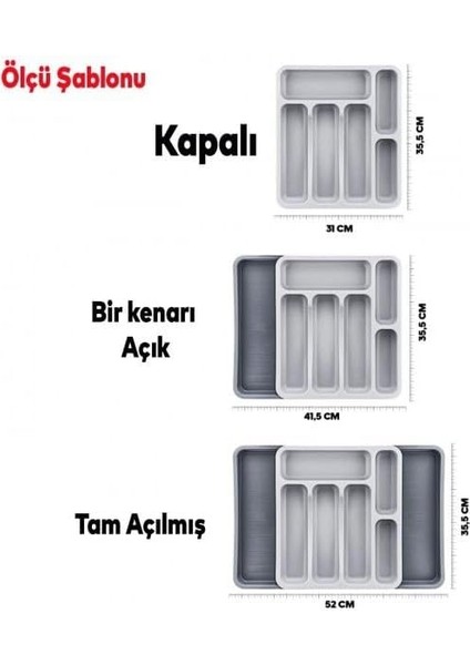 Kaşıklık Çekmece Içi Ayarlanabilir Açılabilir Bıçak Kaşık Çatal Çekmece Içi Düzenleyici Kayar Kaşıklık fırsatları